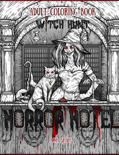 Cover image for Adult Coloring Book Horror Hotel: Witch Hunt