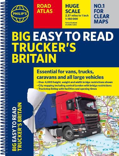 Cover image for Philip's Big Easy to Read Trucker's Road Atlas Britain