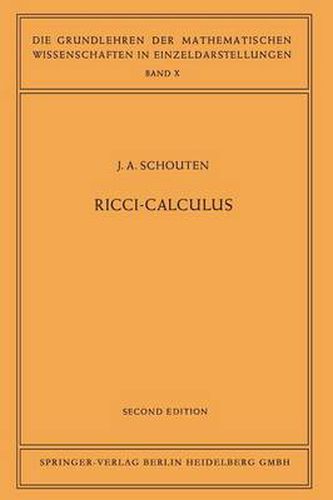 Cover image for Ricci-Calculus: An Introduction to Tensor Analysis and Its Geometrical Applications