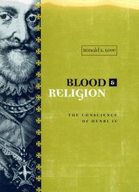 Cover image for Blood and Religion: The Conscience of Henri IV