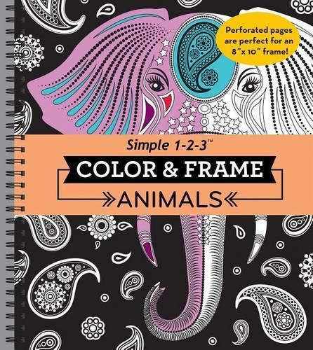 Color & Frame - Animals (Adult Coloring Book)