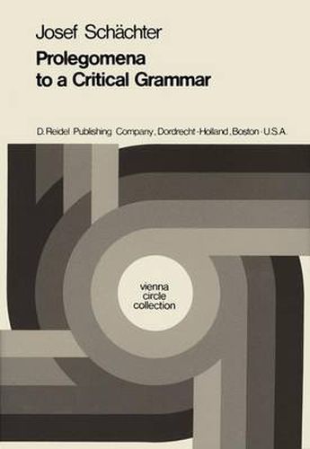 Cover image for Prolegomena to a Critical Grammar