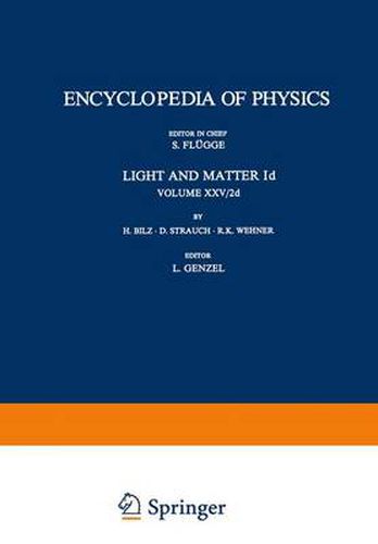 Cover image for Light and Matter Id / Licht und Materie Id: Infrared and Raman Spectra of Non-Metals