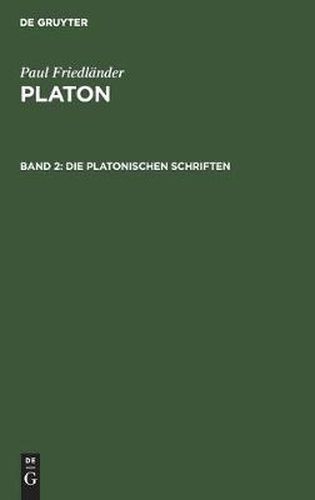 Cover image for Die Platonischen Schriften