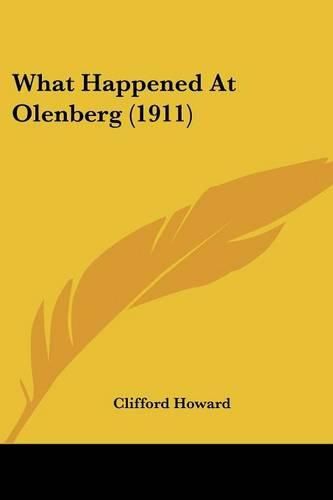 Cover image for What Happened at Olenberg (1911)