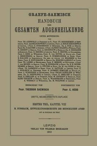 Cover image for Entwicklungsgeschichte Des Menschlichen Auges