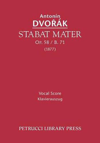 Cover image for Stabat Mater, Op.58 / B.71: Vocal Score