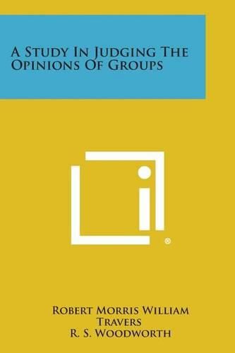 Cover image for A Study in Judging the Opinions of Groups