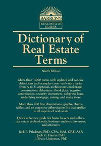 Cover image for Dictionary of Real Estate Terms