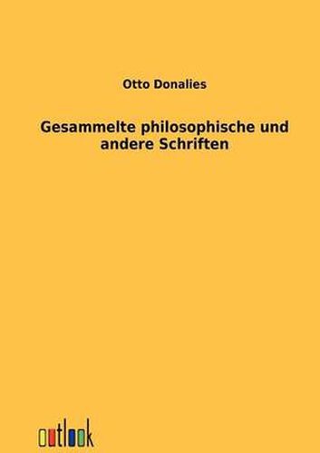 Cover image for Gesammelte philosophische und andere Schriften