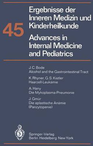 Ergebnisse der Inneren Medizin und Kinderheilkunde / Advances in Internal Medicine and Pediatrics