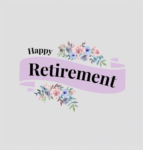 Cover image for Happy Retirement Guest Book with lined pages (hardback)