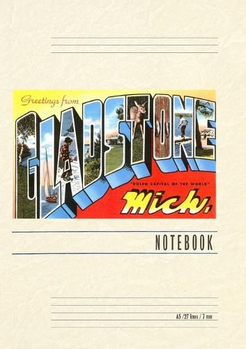 Vintage Lined Notebook Greetings from Gladstone