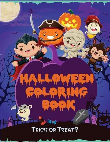 Cover image for Halloween Coloring Book: Kids Halloween Book, Fun for All Ages