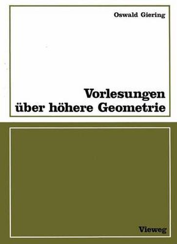 Cover image for Vorlesungen Uber Hohere Geometrie