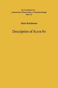 Cover image for Handbook for Automatic Computation: Description of Algol 60