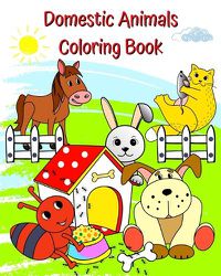 Cover image for Domestic Animals Coloring Book