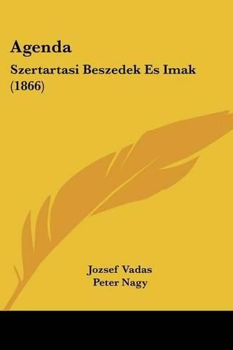 Cover image for Agenda: Szertartasi Beszedek Es Imak (1866)