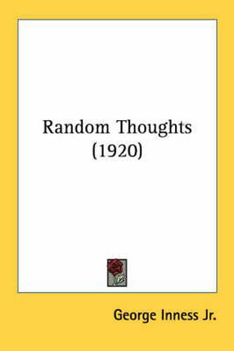 Cover image for Random Thoughts (1920)