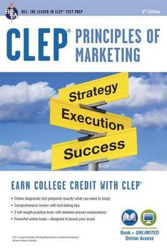 Cover image for Clep(r) Principles of Marketing Book + Online