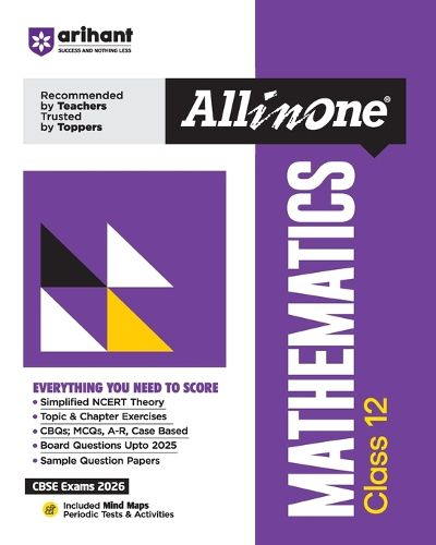 Cover image for Arihant All in One Mathematics Class 12 for Cbse Exams 2025-26