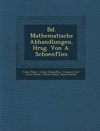 Cover image for Bd. Mathematische Abhandlungen, Hrsg. Von A. Schoenflies