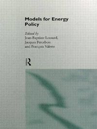 Cover image for Models for Energy Policy