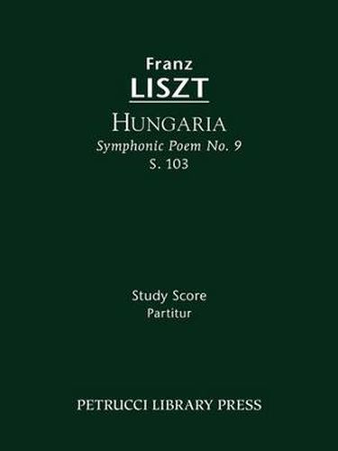 Cover image for Hungaria, S.103: Study score