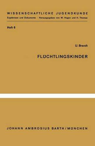 Cover image for Fluchtlingskinder: Eine Untersuchung Zu Ihrer Psychischen Situation