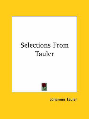 Selections from Tauler