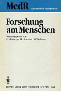 Cover image for Forschung am Menschen