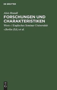 Cover image for Forschungen Und Charakteristiken