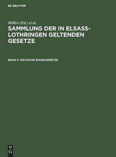 Cover image for Deutsche Einzelgesetze