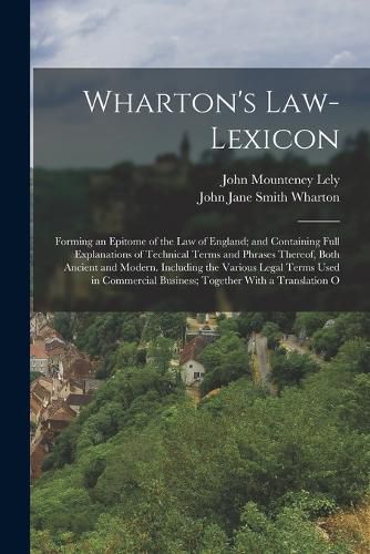 Cover image for Wharton's Law-Lexicon