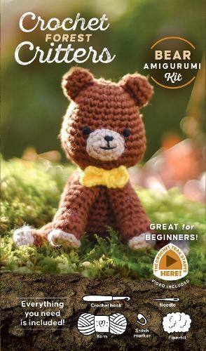 Cover image for Crochet Forest Critters Amigurumi Kit Bear
