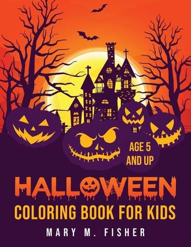 Cover image for Halloween Coloring Book for Kids Age 5 and up