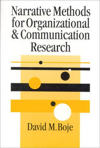 Cover image for Narrative Methods for Organizational and Communication Research