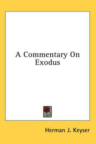 Cover image for A Commentary on Exodus