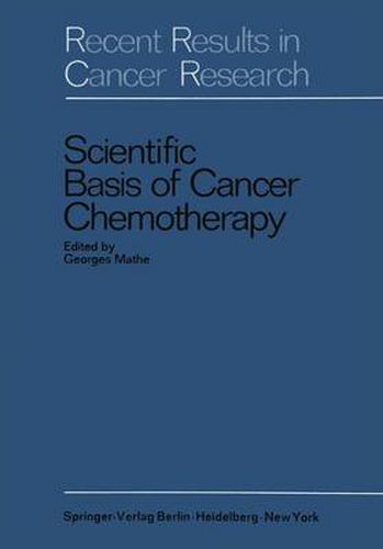 Cover image for Scientific Basis of Cancer Chemotherapy