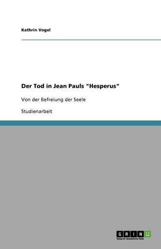 Cover image for Der Tod in Jean Pauls Hesperus