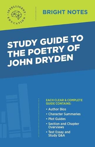 Cover image for Study Guide to The Poetry of John Dryden