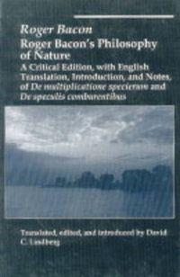 Cover image for Roger Bacons Philosophy Of Nature