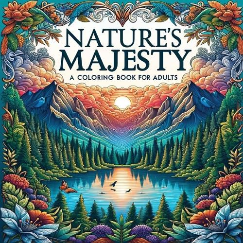 Cover image for Nature's Majesty - Animal Coloring Book for Adults