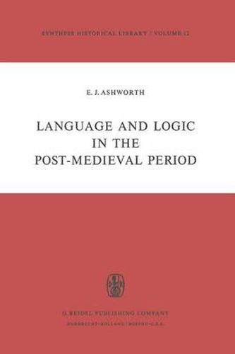 Cover image for Language and Logic in the Post-Medieval Period