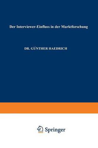 Cover image for Der Interviewer-Einfluss in Der Marktforschung