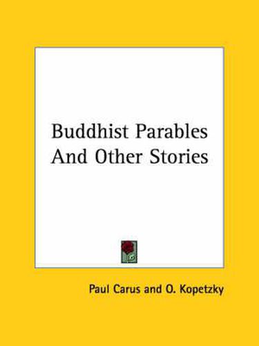 Cover image for Buddhist Parables and Other Stories