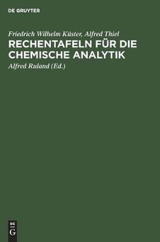 Cover image for Rechentafeln fur die chemische Analytik