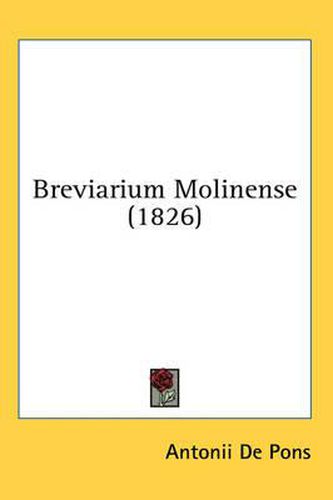 Cover image for Breviarium Molinense (1826)