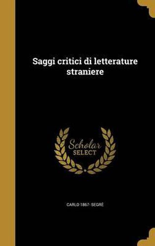 Cover image for Saggi Critici Di Letterature Straniere