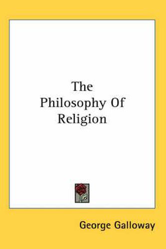 Cover image for The Philosophy Of Religion